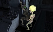 Sexy 3D cartoon alien babe fucked hard by a martian